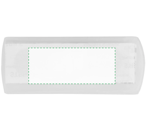 Plastic case with plasters